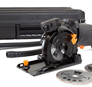 WEN 4.2-Amp 3-3/8-Inch Plunge Cut Compact Circular Saw with Laser, Carrying Case, and Three Blades (36704)