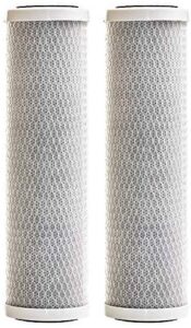 clear2o® universal advanced cto1102 solid carbon water filter - 10-inch - reduces chlorine - pack of 2 - white