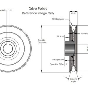 Terre Products - V-Groove/V-Belt Drive Pulley, 3'' Outside Diameter, 5/8" Bore, Die Cast, Z3A Zinc Alloy, Compatible Replacement for Chicago Die Cast 300A