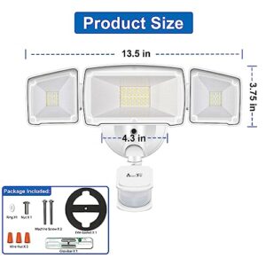 AmeriTop Motion Sensor Lights Outdoor, 2-in-1 Ultra Bright 3500LM 35W LED Security Flood Lights with Motion Sensor Mode & Dusk to Dawn Sensor Mode/ETL Certified, IP65 Waterproof