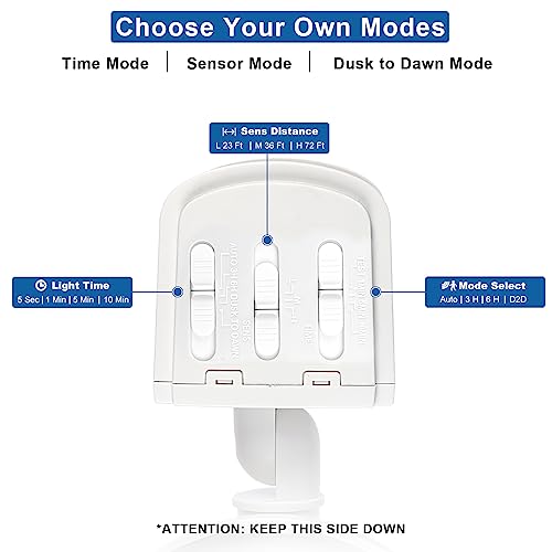 AmeriTop Motion Sensor Lights Outdoor, 2-in-1 Ultra Bright 3500LM 35W LED Security Flood Lights with Motion Sensor Mode & Dusk to Dawn Sensor Mode/ETL Certified, IP65 Waterproof