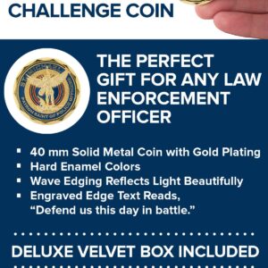 Saint Michael The Archangel Police Officer Challenge Gift Coin with Gift Box