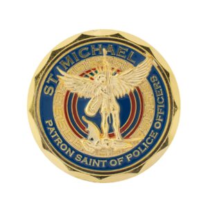 Saint Michael The Archangel Police Officer Challenge Gift Coin with Gift Box