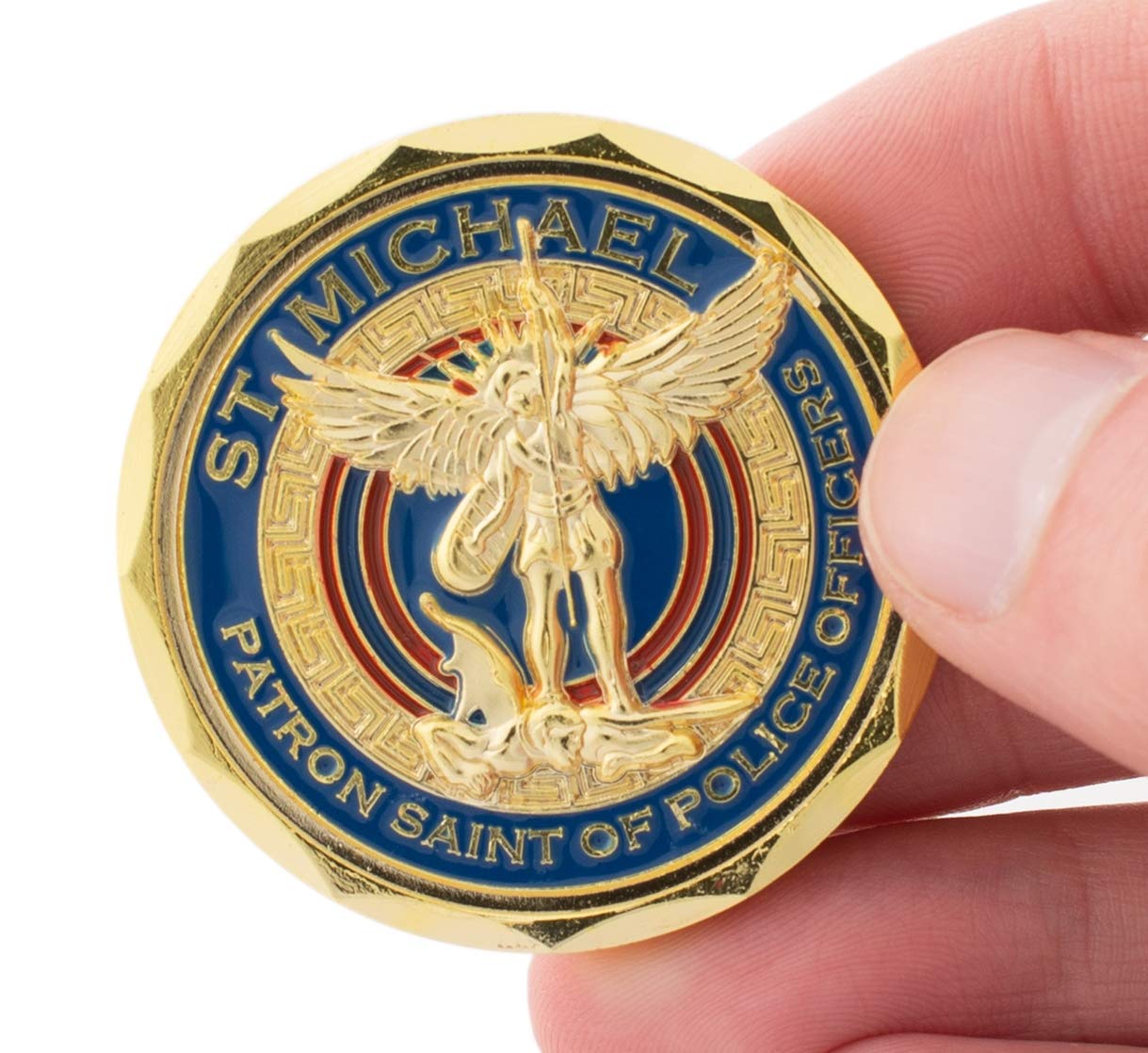 Saint Michael The Archangel Police Officer Challenge Gift Coin with Gift Box