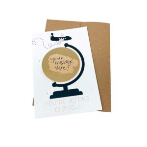 you're jetting off to travel card scratch to reveal your personal message surprise gift