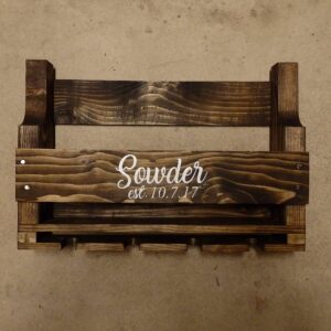 Rustic Personalized Wine Rack