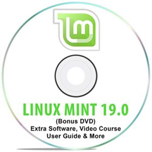 Linux Mint 19.0 LIVE Cinnamon Install USB 16Gb Bootable with Persistence 64 Bit Operating System + Bonus Software & Linux Course DVD Disk