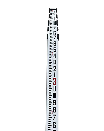 Mountlaser Aluminum Grade Rod - 8ths, with Carrying Case and Rod Leve (16 Foot)