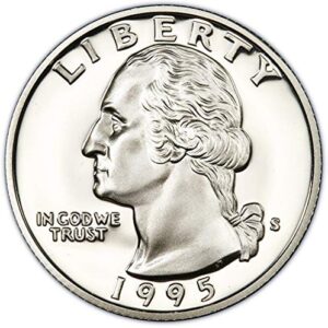 1995 s silver proof washington quarter choice uncirculated us mint