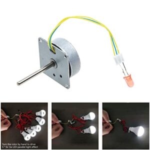 3 Phase Micro Brushless Generator Mini Wind Hand Generator DIY Motor 3-24V AC with Led Lamp Bead