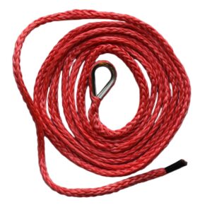 QIQU 1/4"*10ft ATV Plow Lift Rope,Snow Plow Lift Rope,Synthetic Rope,Snow Plow Attachments (Red)