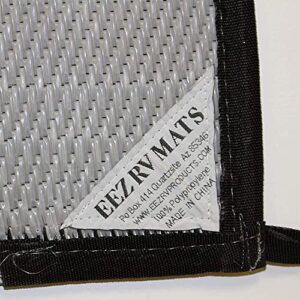 EEZ RV Products 9'x18' GW Heavy Duty Reversible/Durable Outdoor Patio/RVing Mats(9ft x18ft Grey) Come with Large Storage Bag & 6 Sets of Stakes and Washer