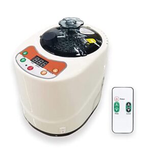 smartmak portable sauna steamer, 2l 900w stainless steel generator, with remote control, home spa machine for body detox (us plug)