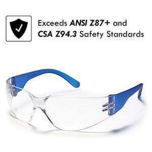 TRUST OPTICS 12 Pack Safety Glasses ANSI Z87+ Certified Protective Eyewear Goggles for Men and Women with UV Eye Protection