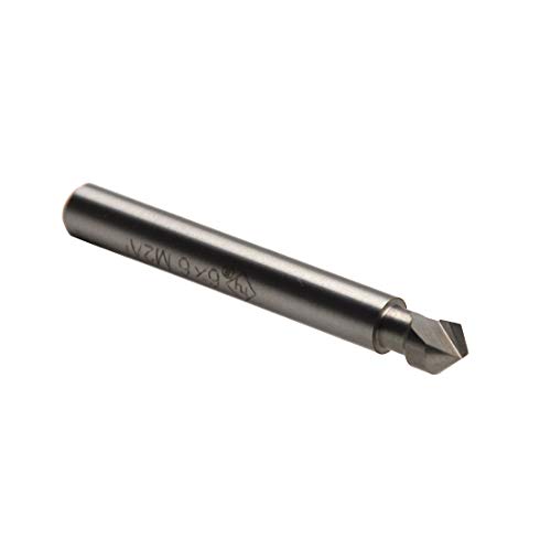 Wkstool 6mm Blade Diameter,90 Degree,Industry Chamfering Chamfer Metal Countersink End Mill Cutter Drill Bit,High Speed Steel,Deburring Tool Set (Ø6mm×6mmShank×50mmOAL, 1Flute)