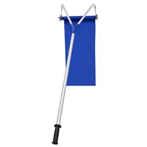 GYMAX Snow Roof Rake, 21FT Aluminum Roof Rake with Extendable Handle & Built-in Wheels, Lightweight Snow Shovel for House Roof Car Snow/Wet Leaf/Dribs Removal