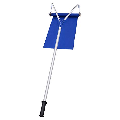 GYMAX Snow Roof Rake, 21FT Aluminum Roof Rake with Extendable Handle & Built-in Wheels, Lightweight Snow Shovel for House Roof Car Snow/Wet Leaf/Dribs Removal