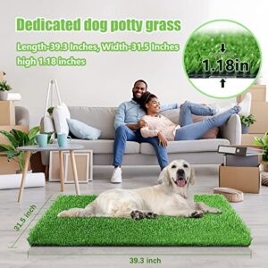 STARROAD-TIM 39.3 x 31.5 inches Artificial Grass Rug Turf for Dogs Indoor Outdoor Fake Grass for Dogs Potty Training Area Patio Lawn Decoration