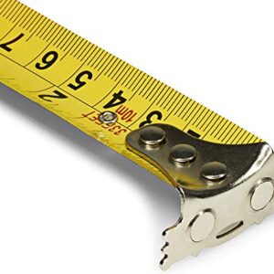 3 PACK - 33 Foot Tape Measure - Benchmark CXL Series - Measuring Tape/Tape Measures with Large Magnetic Claw Tip - Bulk Pack