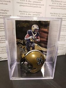 alvin kamara new orleans saints mini helmet card display shadowbox case auto rb collectible autograph