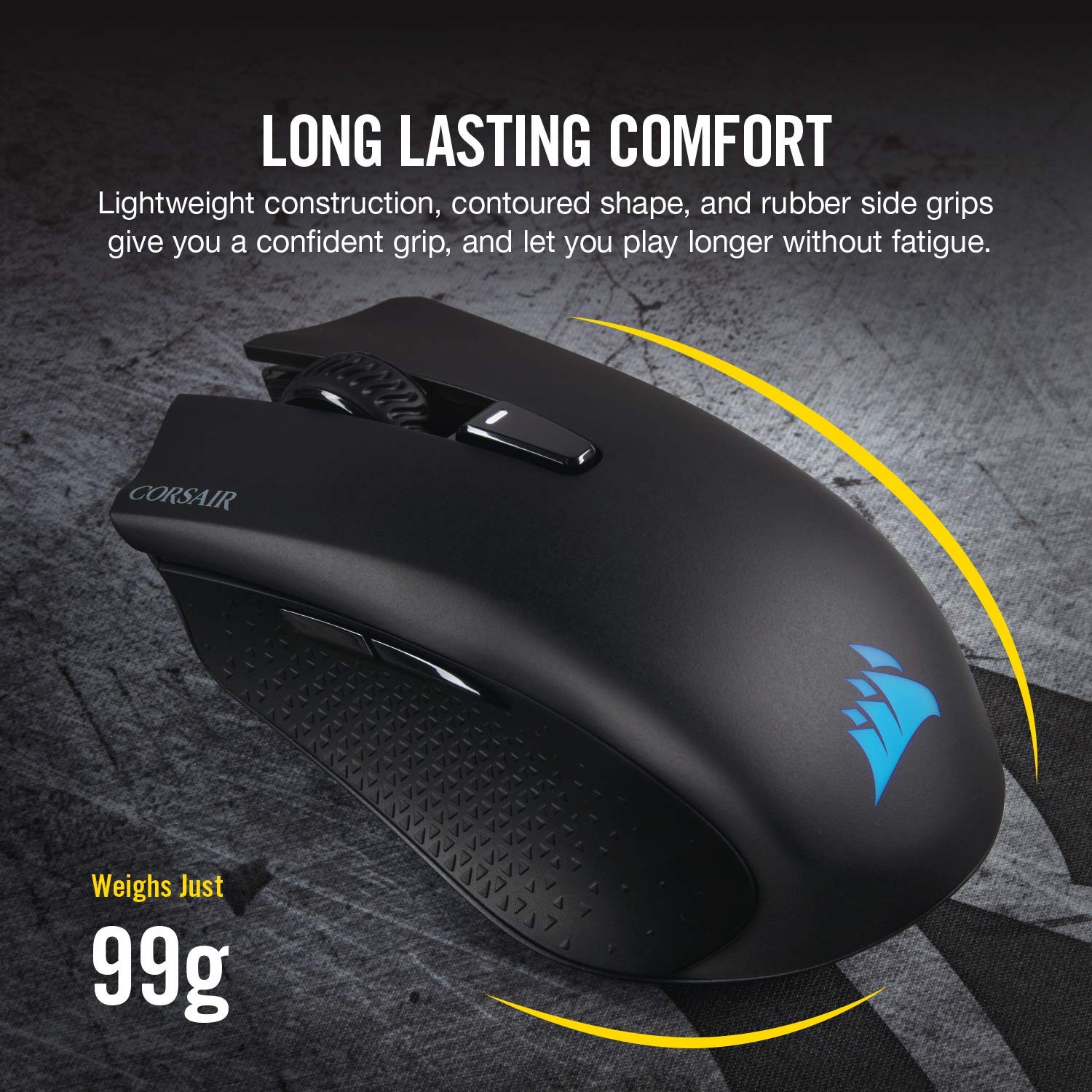 CORSAIR HARPOON WIRELESS RGB Gaming Mouse - 10,000 DPI - 6 Programmable Buttons - Lightweight - Bluetooth - USB - Black