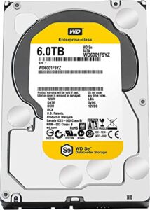 wd se datacenter capacity hdd 6tb 7200 rpm sata 6gb/s 128mb-cache 3.5-inch enterprise hard disk drive - wd6001f9yz (renewed)