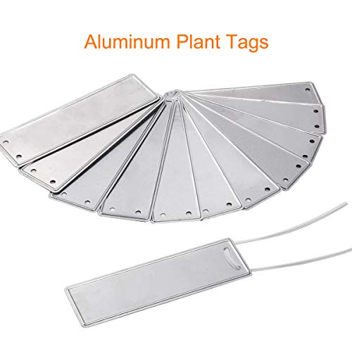 Coolrunner Plant Labels, Aluminum Plant Tags with 6 Inch Wires (100)