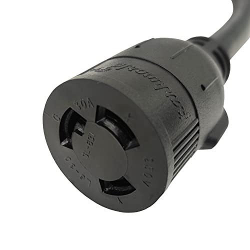 Parkworld 885118A Power Adapter Cord 4-Prong Generator 30A Locking L14-30 Male Plug to Twist Lock 30 AMP L6-30 Female Receptacle
