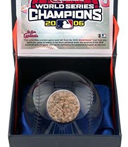 St. Louis Cardinals 2006 MLB World Series Champions Crystal Baseball with Game-Used 2006 World Series Dirt - MLB Game Used Baseballs