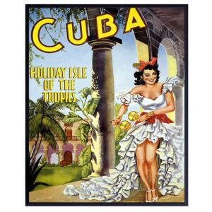 Cuba Travel Poster Vintage Wall Art Print - 8x10 Unframed Photo - Makes a Great Gift - Chic Home Decor