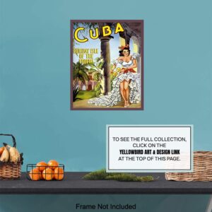 Cuba Travel Poster Vintage Wall Art Print - 8x10 Unframed Photo - Makes a Great Gift - Chic Home Decor