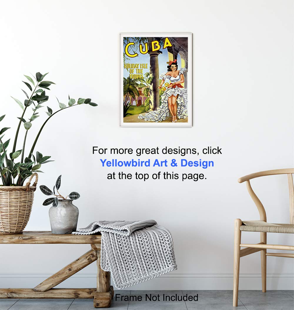 Cuba Travel Poster Vintage Wall Art Print - 8x10 Unframed Photo - Makes a Great Gift - Chic Home Decor