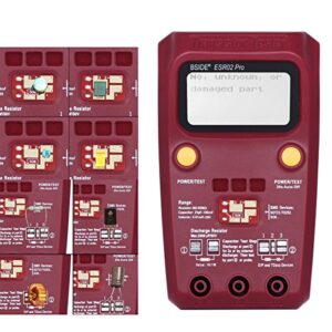 BSIDE ESR02 PRO Transistor Tester SMD Components Checker Mega328 NPN/PNP Diode Resistor Inductor Capacitance ESR Meter with Tweezers