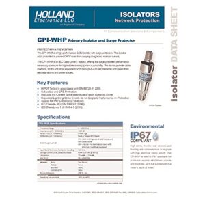 Isolator, RF Ground Loop w/Surge Protection 5-1002MHZ