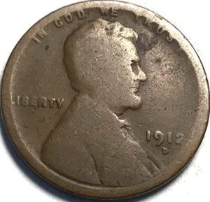 1912 d lincoln wheat penny seller about good