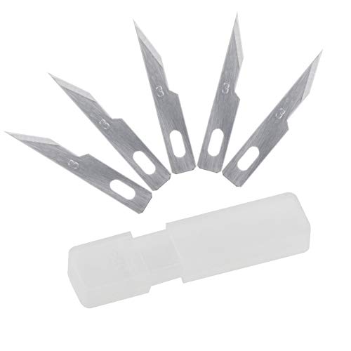 10pcs #3 High Carbon Steel Fine Point Knife Blades for Hobby Carving Art and Craft Work Cutting Model PCB Repair Hand Tool