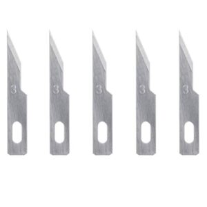 10pcs #3 High Carbon Steel Fine Point Knife Blades for Hobby Carving Art and Craft Work Cutting Model PCB Repair Hand Tool