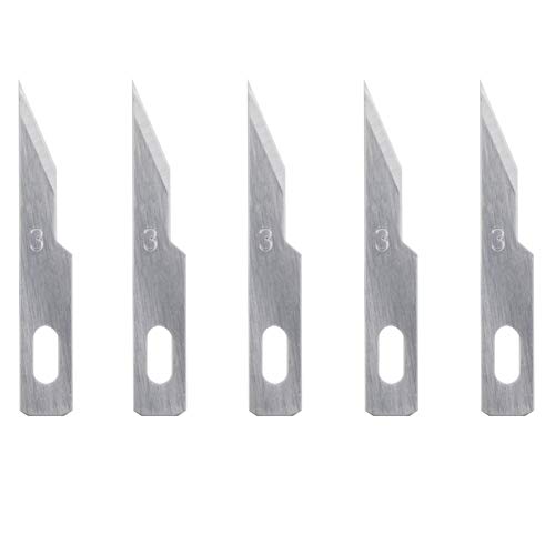 10pcs #3 High Carbon Steel Fine Point Knife Blades for Hobby Carving Art and Craft Work Cutting Model PCB Repair Hand Tool