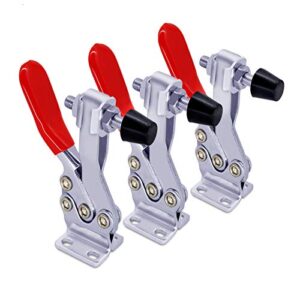 3pcs 225d 500lbs holding capacity horizontal toggle clamp quick-release horizontal clamp,crosscut sled clamps for woodworking,hold down clamp for welding & drill press cam clamp for mechanic