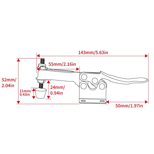 5pack Hold Down Toggle Clamps Woodworking,201B Clamps for Woodworking,Vertical Clamp,Cam Clamp Quick Release Toggle Clamp for CNC Hold Down Clamps,200Lbs Heavy Duty Toggle Clamp for T Track Cam Action