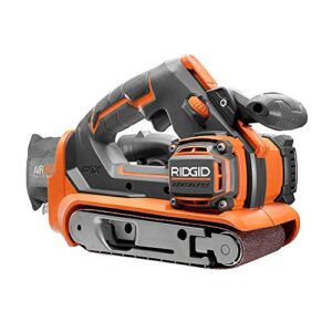 ridgid 18-volt gen5x cordless brushless 3 in. x 18 in. belt sander (tool-only) with dust bag and (1) 80 grit sanding bel (renewed)