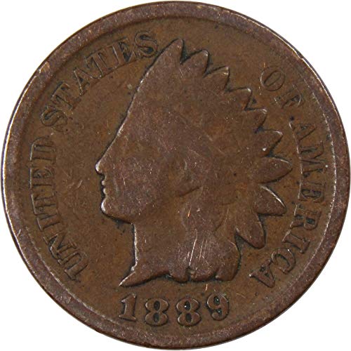 1889 Indian Head Cent Bronze Penny 1c Coin Collectible