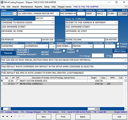 Star Bill of Lading SE - CD