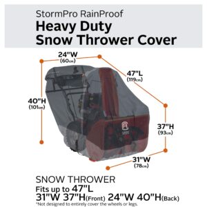 Classic Accessories StormPro Waterproof Heavy-Duty Snow Thrower Cover, Gray