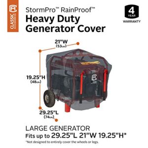 Classic Accessories StormPro Waterproof 29.25 Inch 7,000 Watt Heavy-Duty Generator Cover