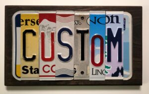 jersey plate art - custom made license plate signs
