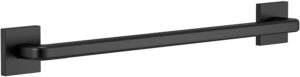 delta faucet 41924-bl modern angular concealed screw ada-compliant decorative grab bar, 24 in x 1-1/4 in, flat black