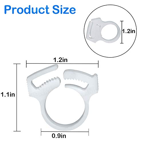 HENMI® 6 PCS Sweep Hose Attachment Clamp Clasp Replacement Pool Hose Clamps,Compatible with Polaris Pool Cleaners 180 280 360 380 480 for Polaris Tail Clamp B15 B-15