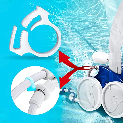 HENMI® 6 PCS Sweep Hose Attachment Clamp Clasp Replacement Pool Hose Clamps,Compatible with Polaris Pool Cleaners 180 280 360 380 480 for Polaris Tail Clamp B15 B-15