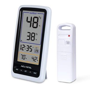 AcuRite 01136M Wireless Thermometer with Indoor/Outdoor Temperature and Humidity, White